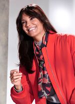 Sjaal met fantasiemotief 