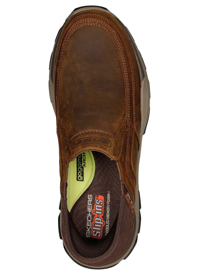 SKECHERS, comfortabele herenpantoffels, met voorgevormde instaphak DONKERBRUIN