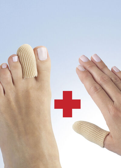 Vinger- en teenbescherming, 6-delig, met siliconen binnenkant 