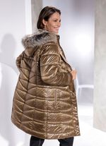 Korte donsjas met windjackmouwen 