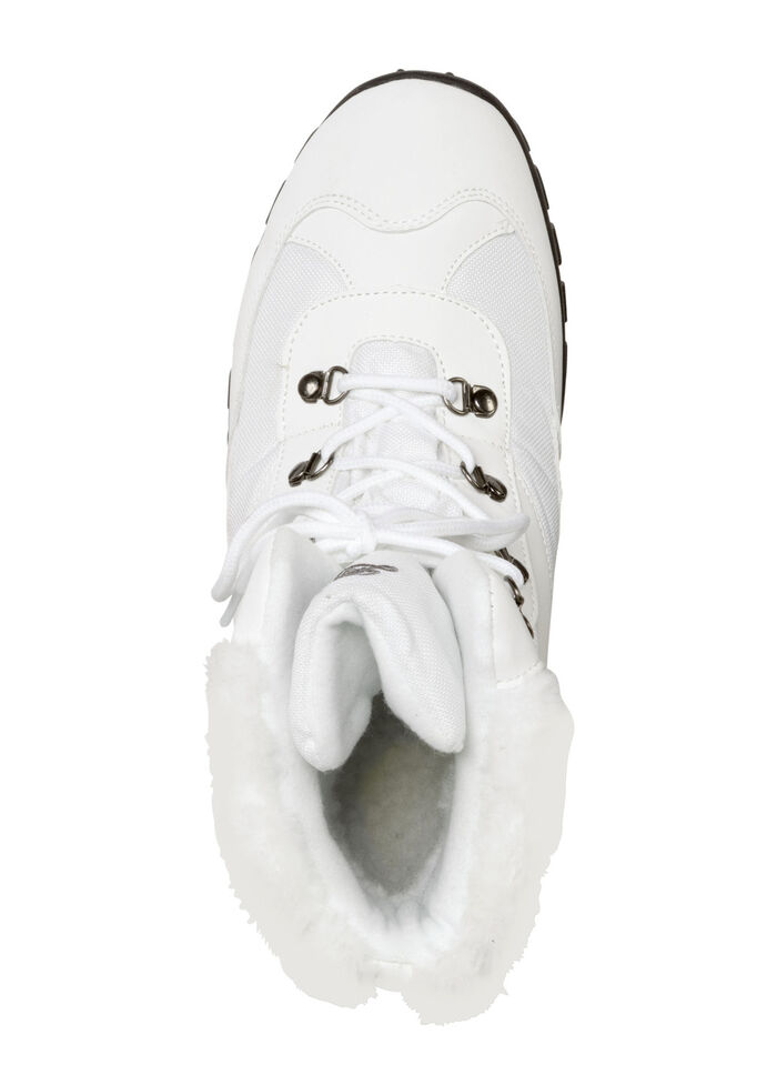 Enkellaarsjes met vetersluiting en klimaatmembraan WIT