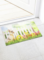 Deurmat met paashaasmotief 