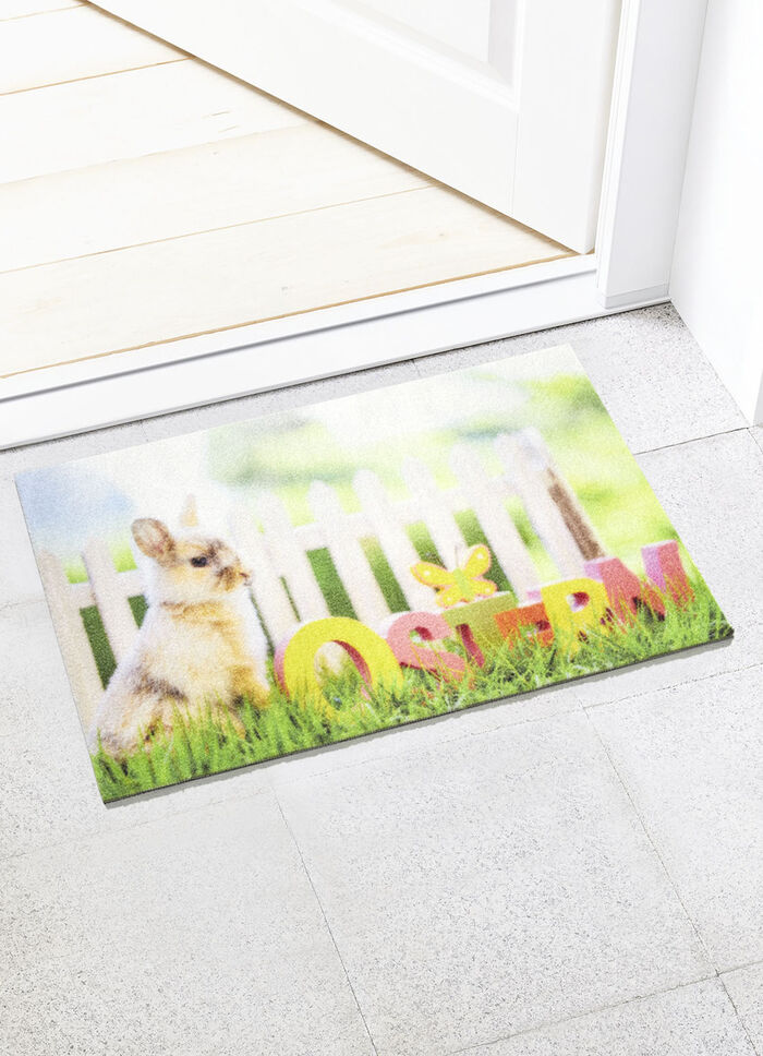 Deurmat met paashaasmotief 