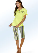 Set van twee pyjama's met knoopsluiting, lang en kort 