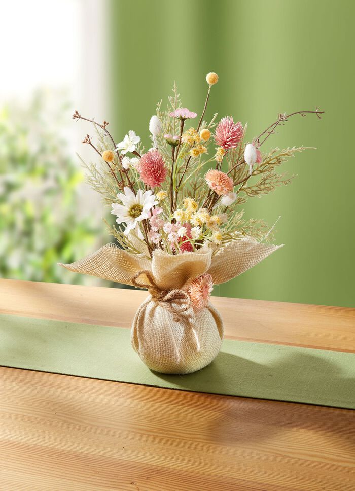 Opstelling in een jutezak 