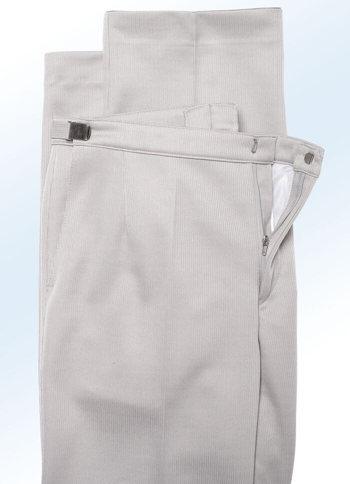 Broek met verstelbare tailleband "Klaus Models" in 4 kleuren LICHTGRIJS