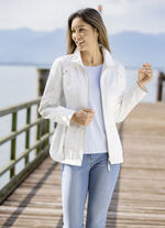 Jas met ritszakken CREME