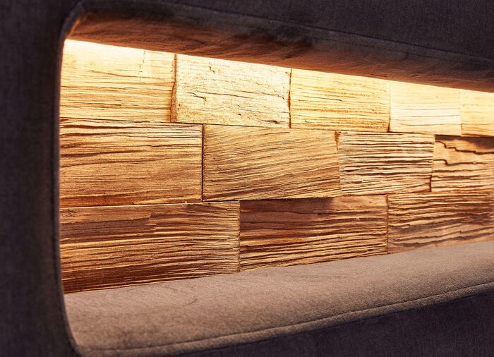 Boxspringbed met meerkleurig verstelbare LED-verlichting BRUIN