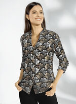 Overhemdblouse met elastaan 