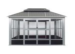 Paviljoen Olan van gepoedercoat aluminium 