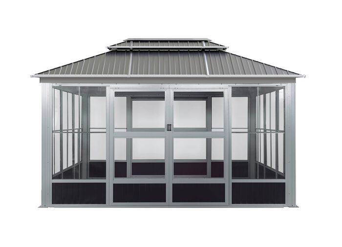 Paviljoen Olan van gepoedercoat aluminium 