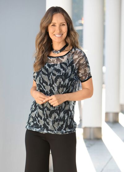 2-delige set met ronde halslijn 