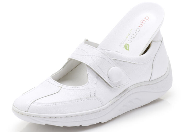 Waldläufer pantoffels met afrolfunctie WIT