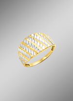 Mooi vormgegeven damesring in goud 585/- fijn 