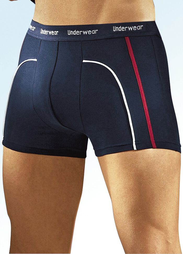 Set van drie boxershorts van fijne jersey, marine