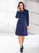 Jurk met glanzende decoratieve knoop 