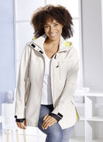 Functioneel jack met capuchon, op te bergen in de capuchon BEIGE