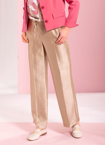 Broek met elastische tailleband 