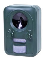 Universeel dierenafschrikmiddel op zonne-energie met echografie en flitslicht 