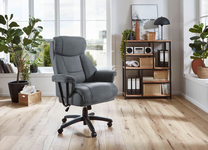 Comfortabele XXL directiestoel GRIJS