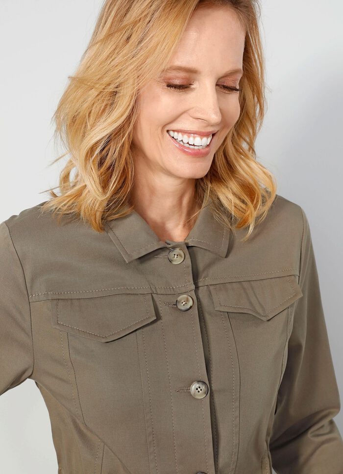 Blazer met schuine zakken 