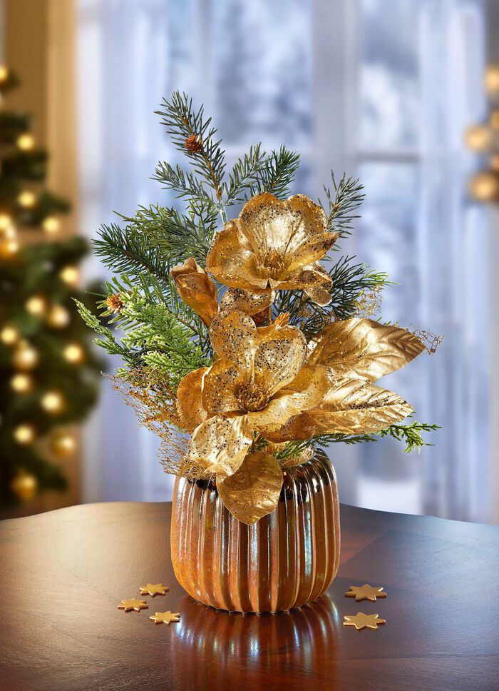 Magnoliabloemstuk in pot 