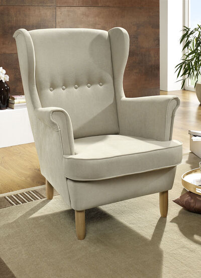 Fauteuil met houten poten 