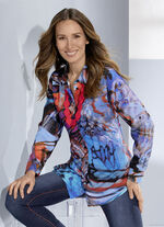 Lange blouse met inkjetprint 