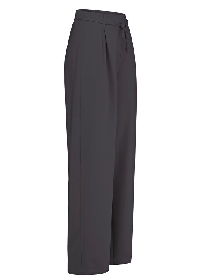 Broek met boxplooien ANTHRAZIT