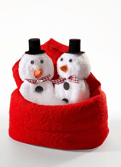 Badstof sneeuwpoppaar van 100% katoen 