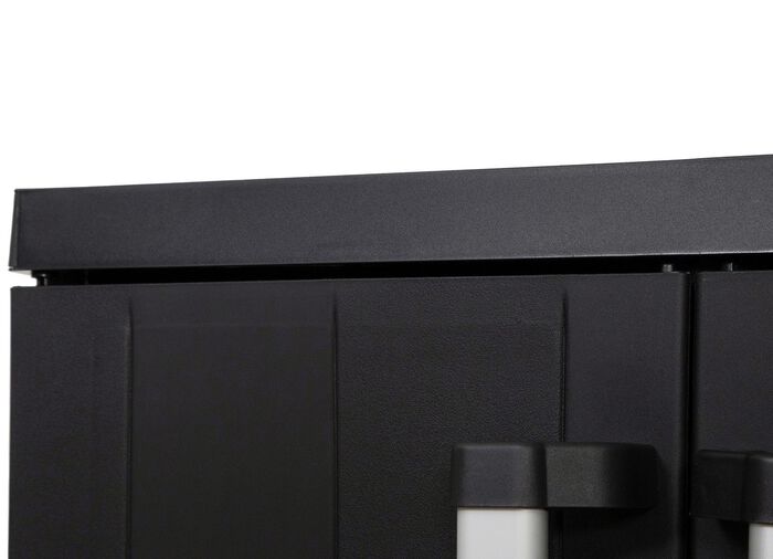 Garage gereedschapskast met houten lamelleneffect 