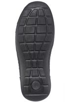 Slippers van generfd nappaleer ZWART