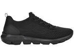 Rieker sneakers met elastische decoratieve vetersluiting ZWART
