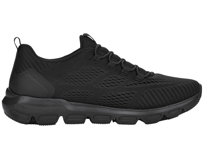 Rieker sneakers met elastische decoratieve vetersluiting ZWART