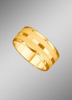 Gesatineerde trouwring met glanzende rand 