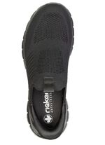 Rieker, lichtgewicht herenpantoffels, met verstevigde hielkap ZWART