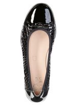 ELENA EDEN, elegante damesballerina's, breedte G, met elastische band ZWART