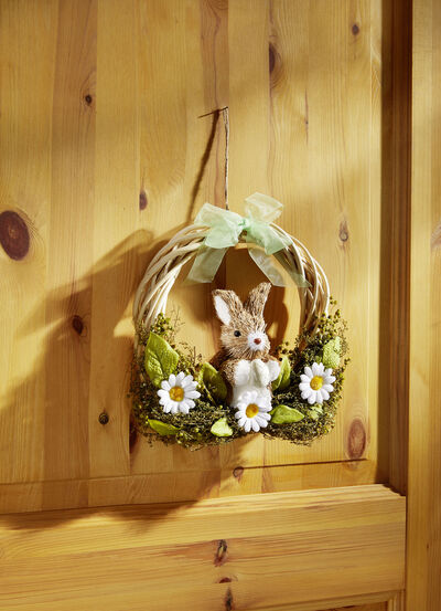 Wilgenkrans met konijntjes 