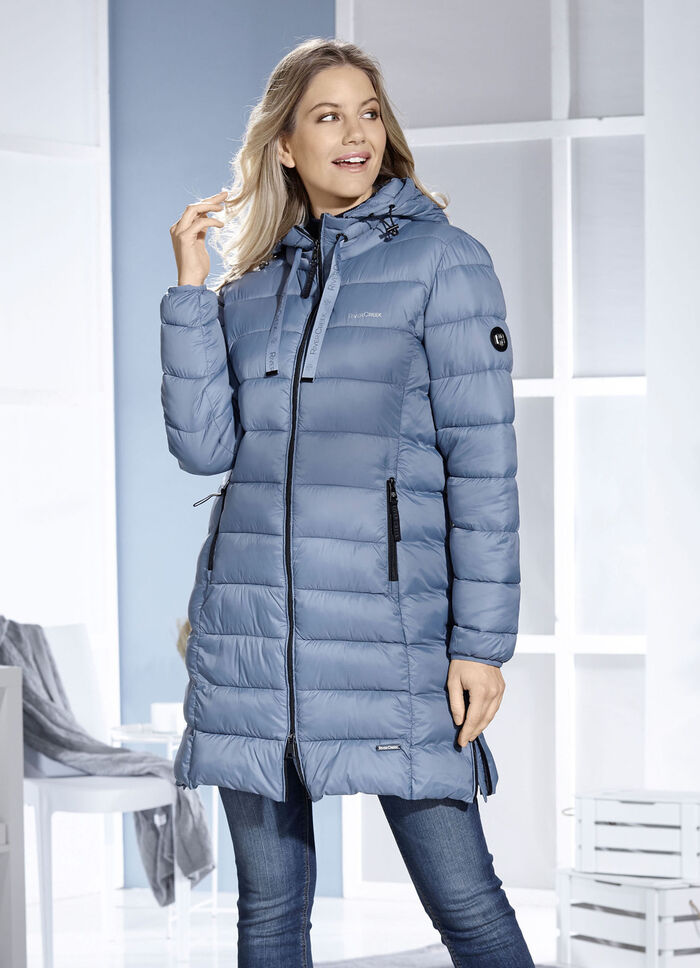 Functionele korte jas met zakken met ritssluiting 