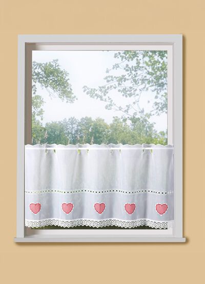 Korte blind met macramé afwerking en roedezak 