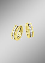 Prachtige oorringen met 8 diamanten 