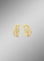 Gouden oorringen met diamanten 