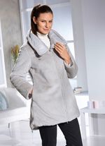 Omkeerbare lange jas met 2-wegritssluiting 