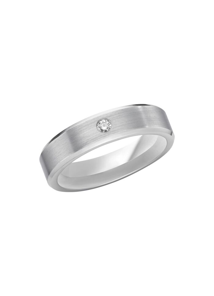 Gematteerde trouwring in zilver 925/- fijn 