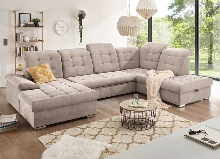 Woongedeelte met functie en bedstee BEIGE