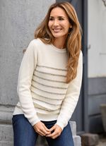 Trui met elegante strepen 