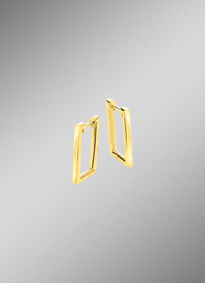 Moderne creolen in een vierkante vorm 