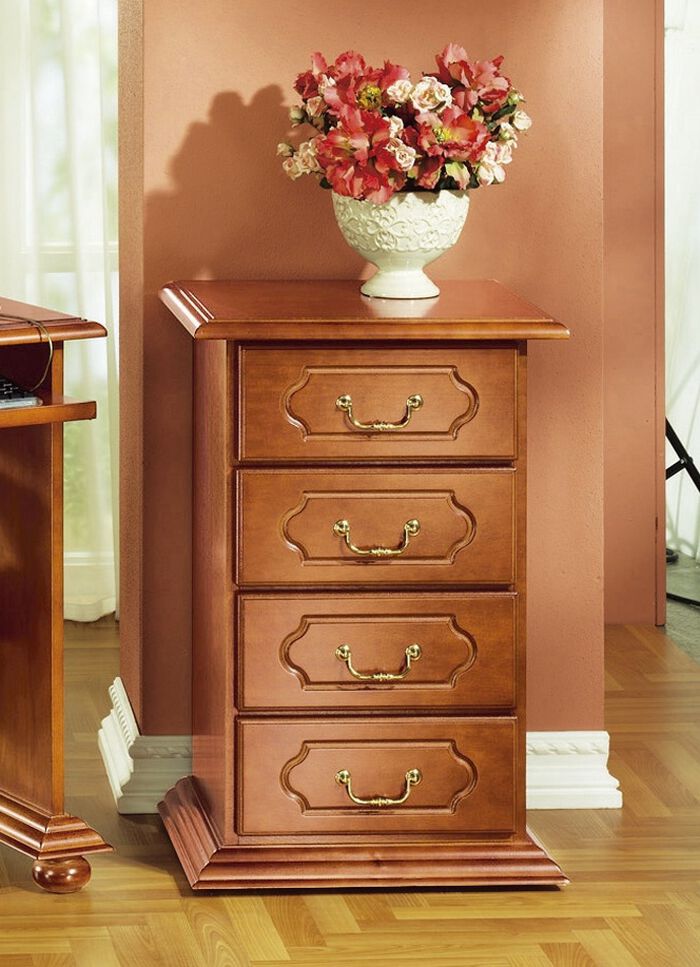 Rollende ladekast met echt houtfineer KERSENBOOM