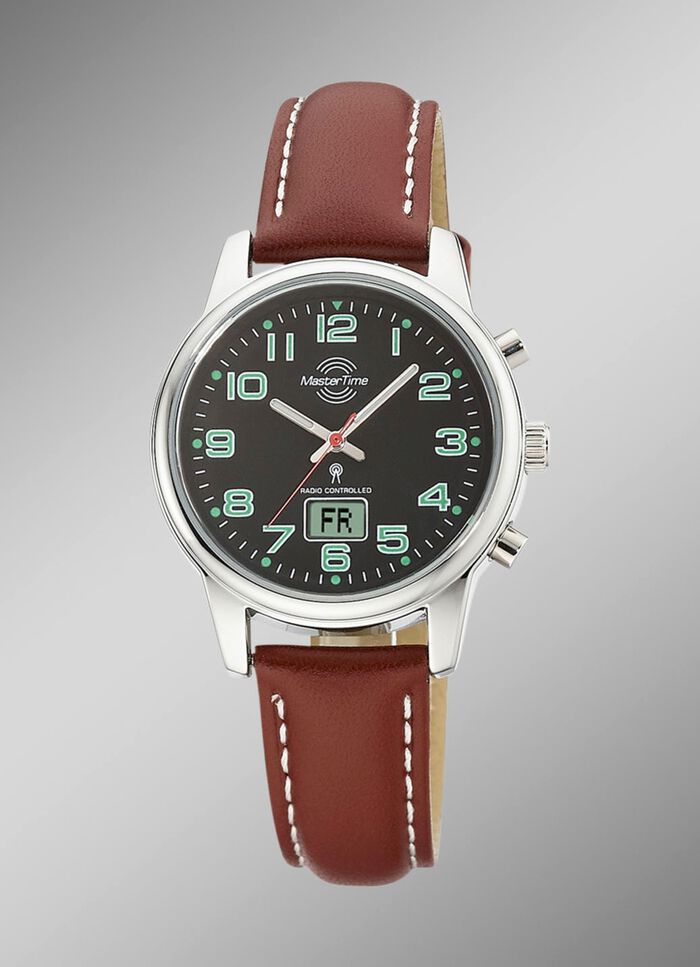 Modieus, sportief dames leren polshorloge 