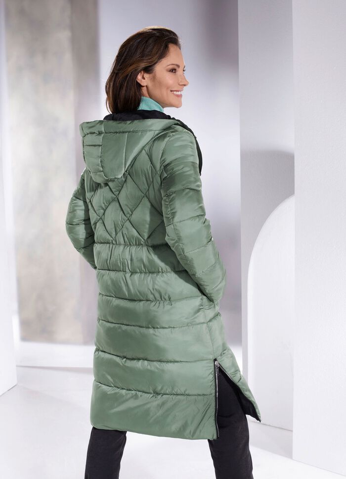 Functionele omkeerbare jas met vaste capuchon 